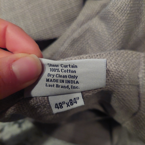 NWT! Quince Cotton Sheer Gray Curtains- Set Of 2 Panels! 48"x84" (713) - Picture 7 of 10